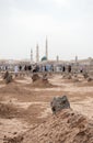 Ancient graves in Jannat Al Baqi Cemetery in Medina Royalty Free Stock Photo